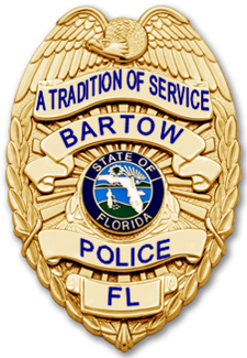 Original police badge logo used to create a custom LED light